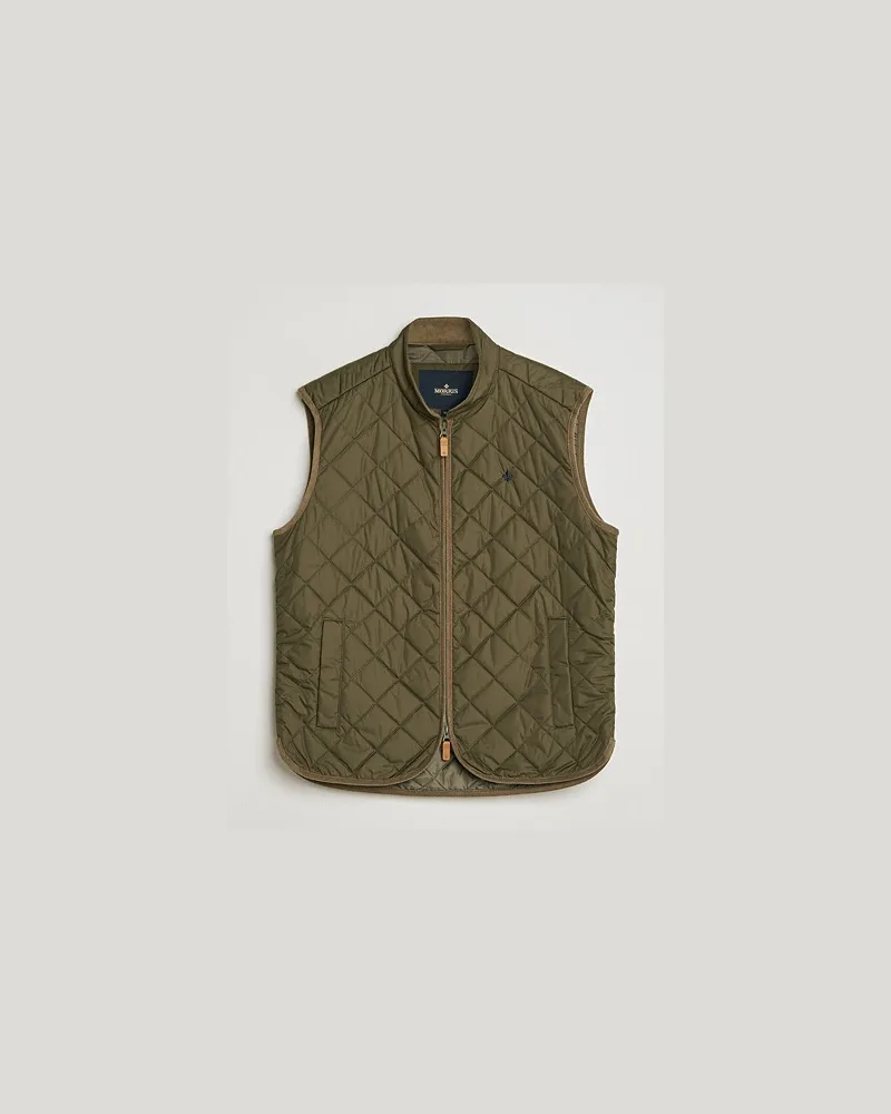 Morris Teddy Quilted Vest Green Grün