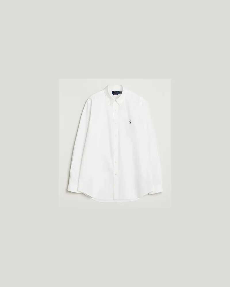 Ralph Lauren Custom Fit Stretch Poplin Shirt White Weiß