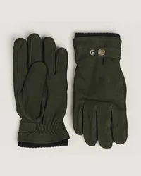 Hestra Bergsvik Primaloft Lined Nubuck Glove Bottle Green Grün