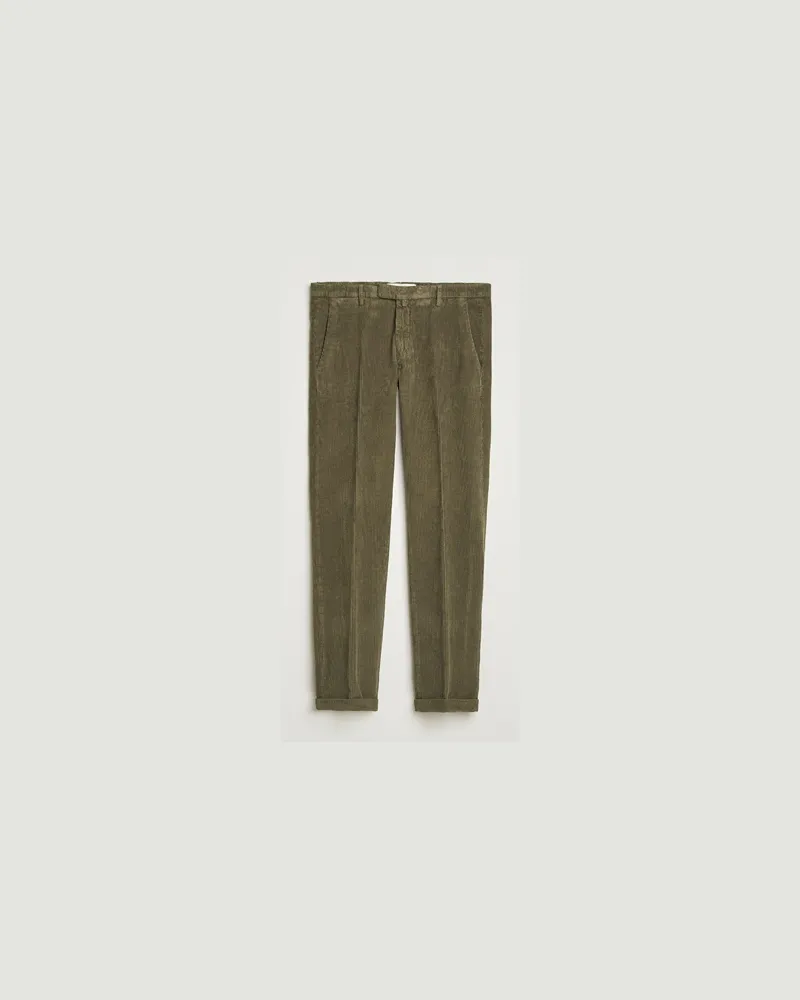 Briglia 1949 Slim Fit Corduroy Trousers Dark Green Grün
