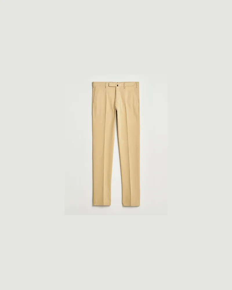 Incotex Slim Fit Cotton Stretch Chinos Beige Beige