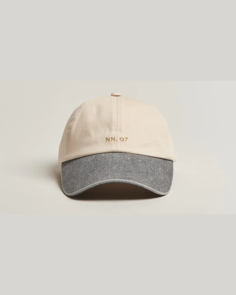 NN 07 Logo Cap Grey Denim Grau