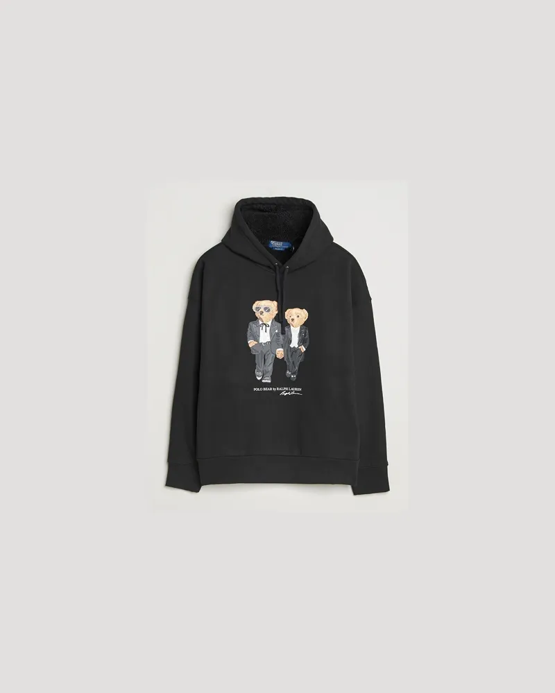 Ralph Lauren Holiday Ricky n Ralph Bear Hoodie Polo Black Schwarz