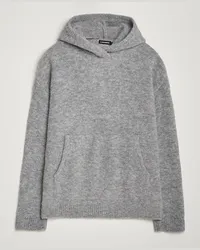 J.Lindeberg Broon Alpaca Blend Hoodie Mid Grey Melange Grau