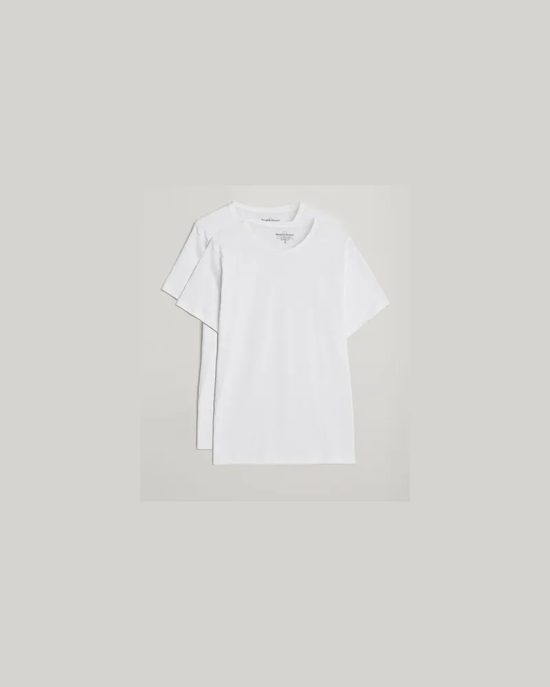 Bread & Boxers 2-Pack Lightweight Cotton T-Shirt White Weiß