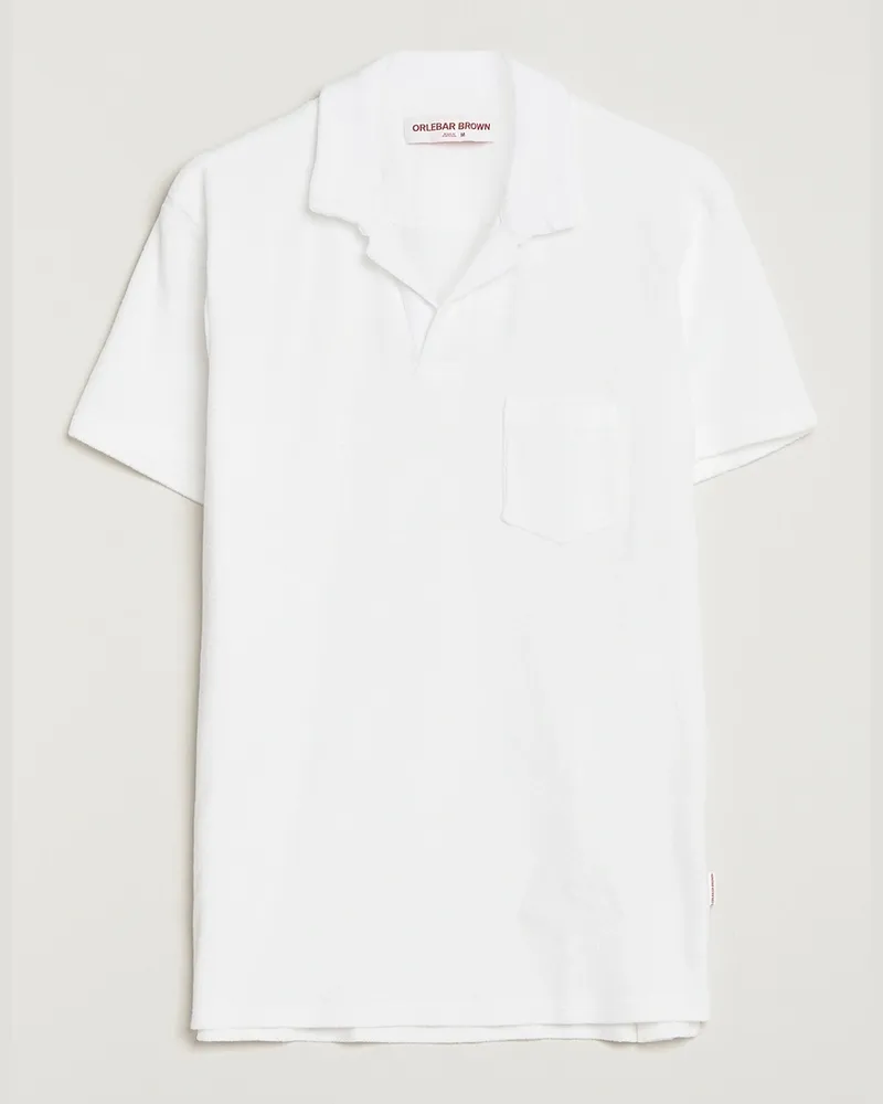 Orlebar Brown Terry Polo White Weiß