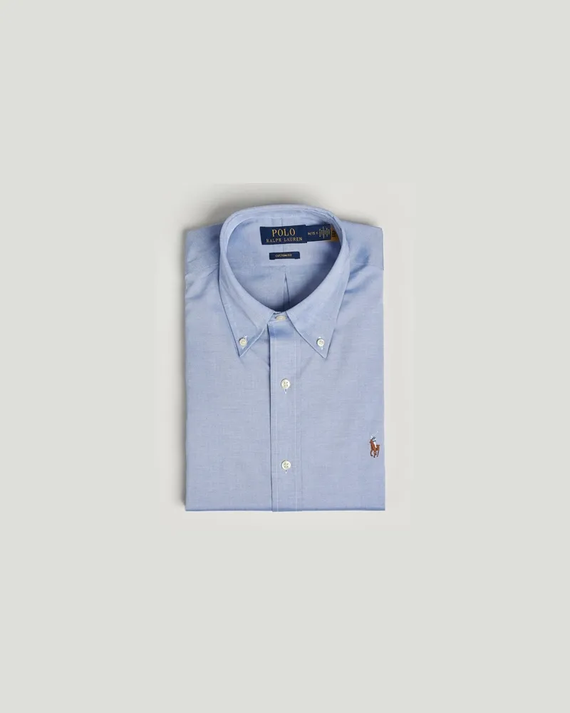 Ralph Lauren Custom Fit Oxford Dress Shirt True Blue Blau