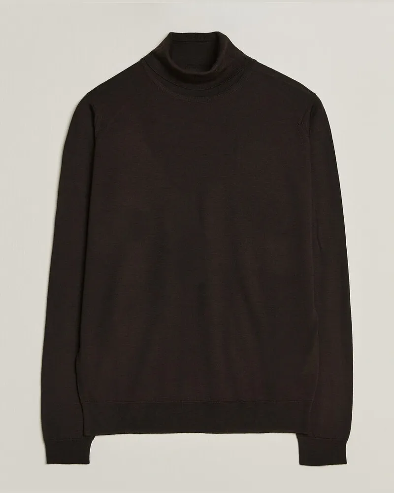 John Smedley Cherwell Extra Fine Merino Rollneck Faulkner Brown Braun