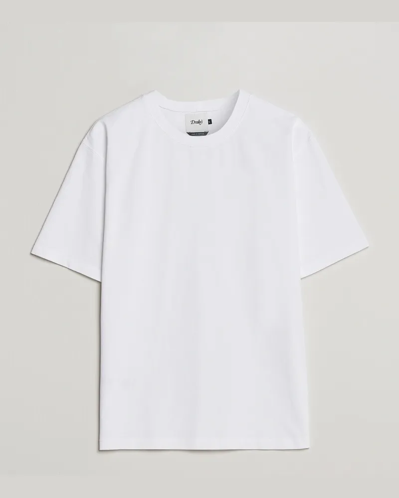 Drake's Drake Short Sleeve Hiking T-Shirt White Weiß