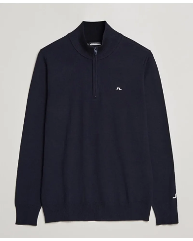 J.Lindeberg Kian Tour Merino Half Zip Navy Blau