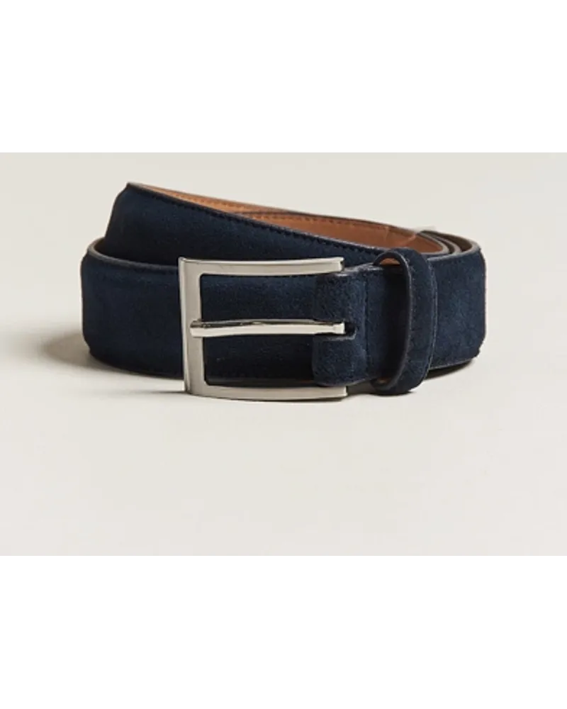 Loake 1880 William Suede Belt Navy Blau