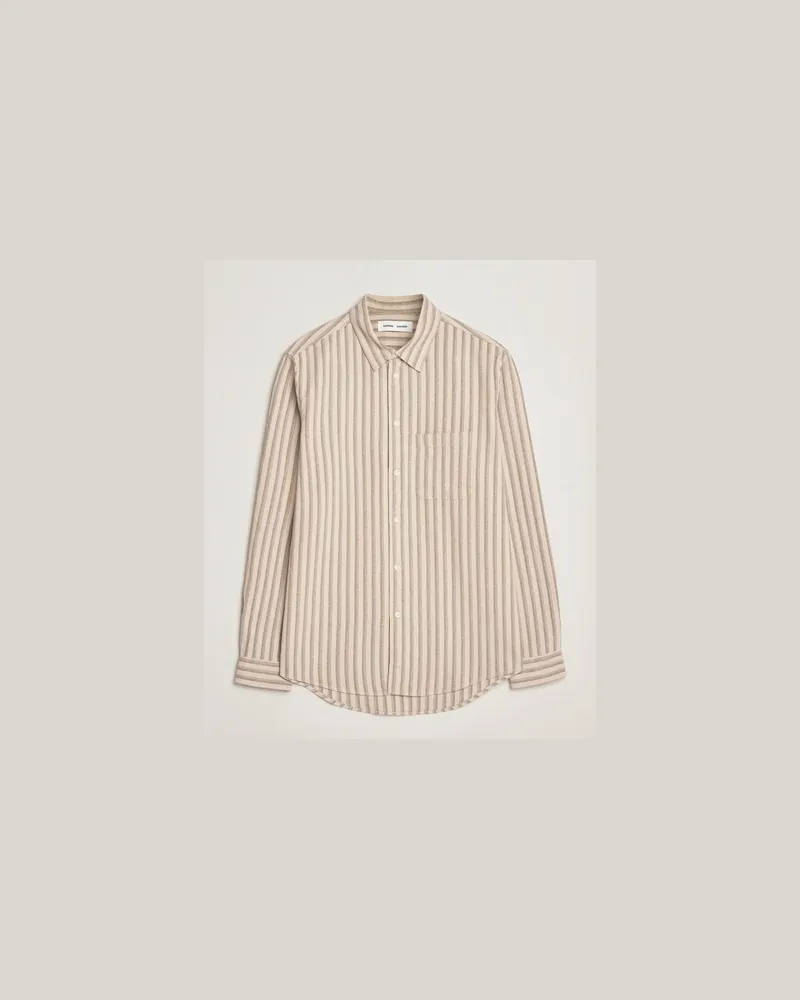 Samsøe & Samsøe Liam Striped Shirt Canteen Green Beige
