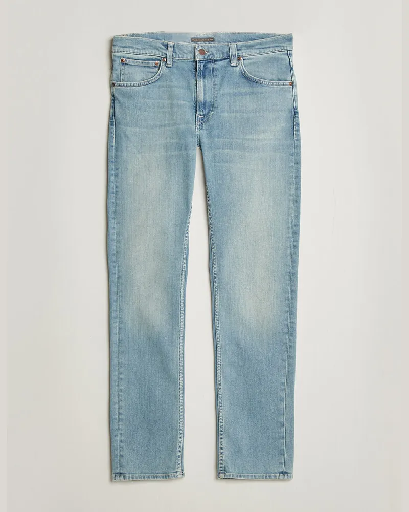 Nudie Jeans Lean Dean Jeans Shallow Sea Blau