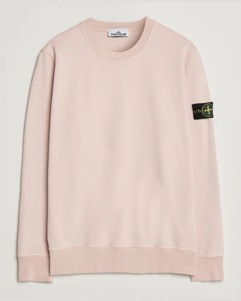 Stone Island Garment Dyed Fleece Sweatshirt Antique Rose Rosa