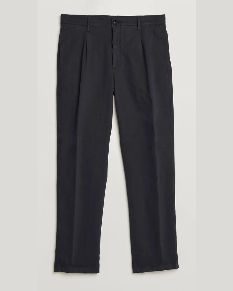 Canali Cotton/Cashmere Chinos Navy Blau