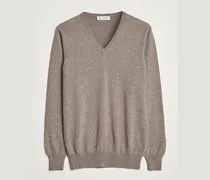 Cashmere V Neck Sweater Brown