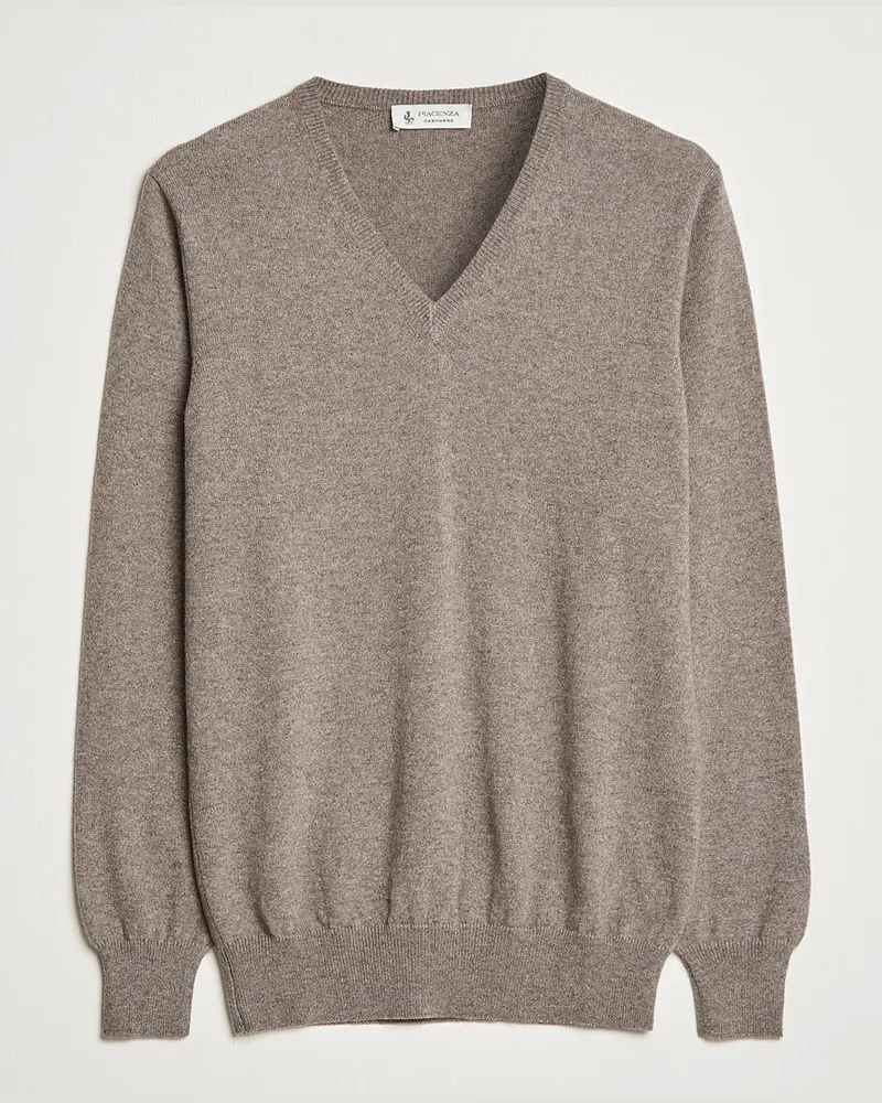Piacenza Cashmere Cashmere V Neck Sweater Brown Braun