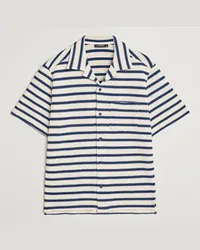 J.Lindeberg Tiro Resort Stripe Shirt Estate Blue Weiß