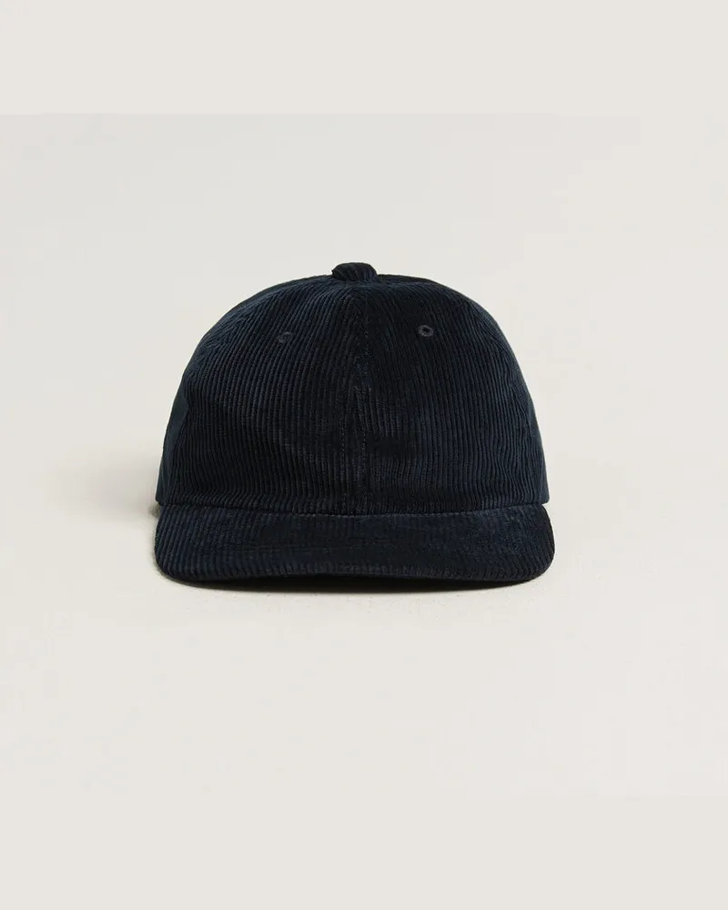 Beams Plus 6 Panel Corduroy Cap Navy Blau