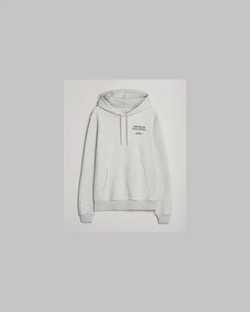 LES DEUX West Side Hoodie Snow Melange Grau