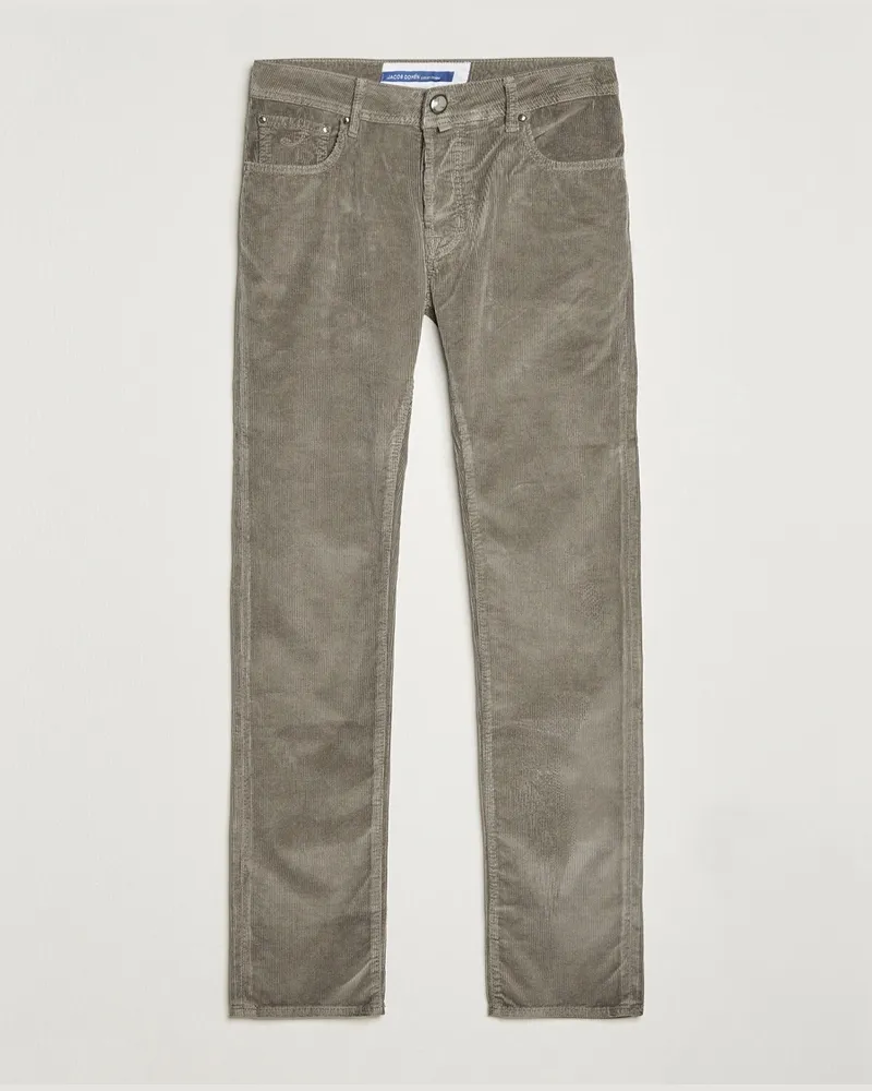 Jacob Cohën Bard 5-Pocket Medium Corduroy Trousers Taupe Grau