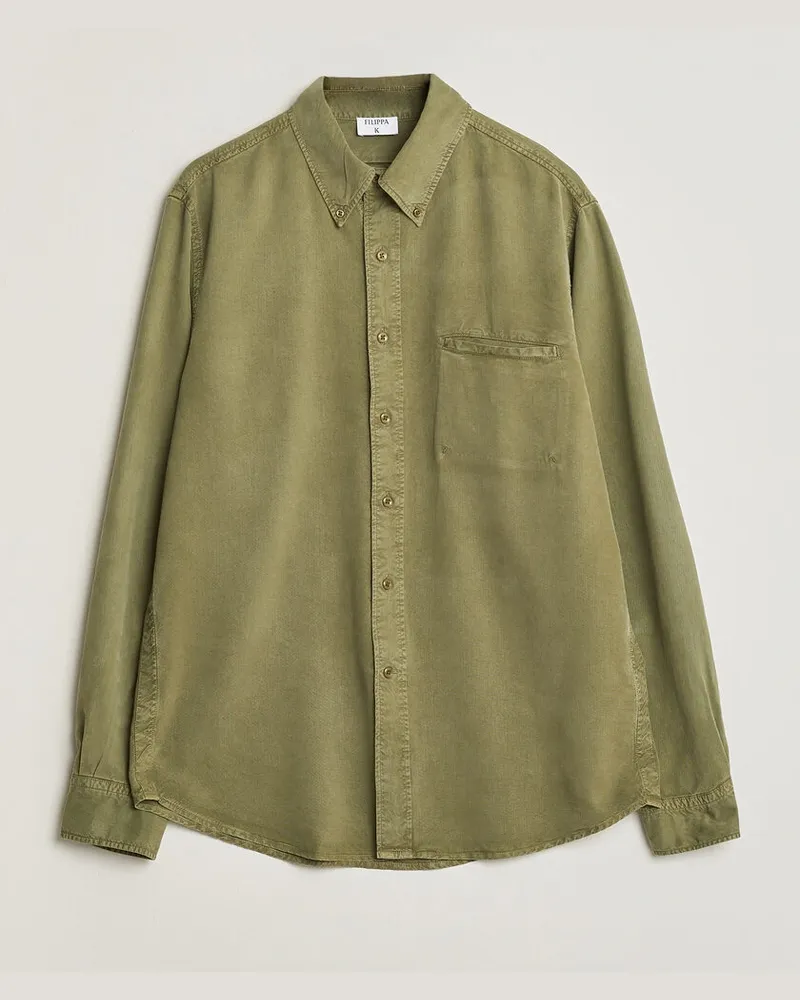 Filippa K Zack Lyocell Shirt Laurel Green Grün