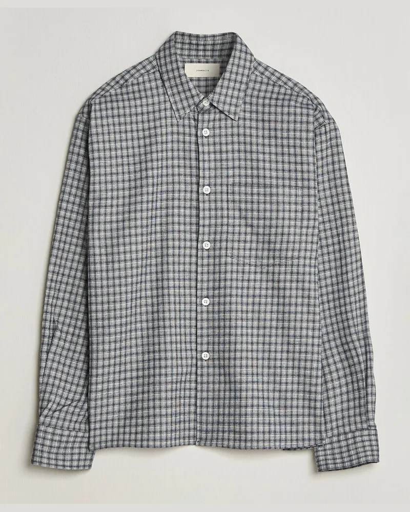JEANERICA Juan Checked Flannel Shirt Blue Blau