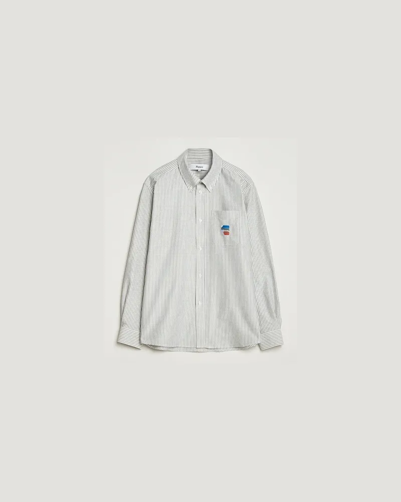 Palmes Deuce Oxford Shirt Light Blue Stripe Blau
