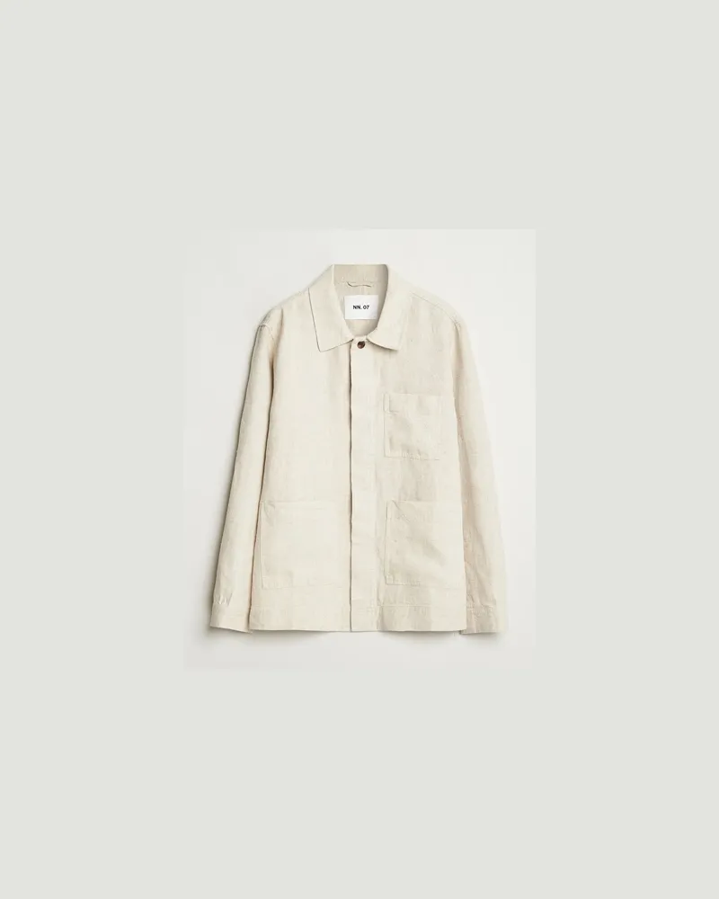 NN 07 Olav Linen Overshirt Oat Beige