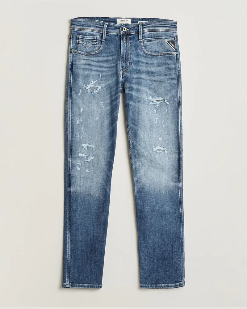 Replay Anbass 10 Years Wash Jeans Medium Blue Blau