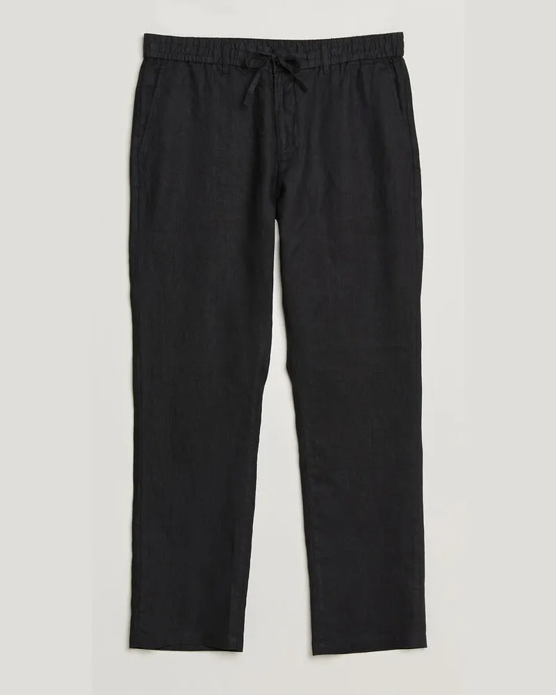 Gant Regular Fit Linen Drawstring Pants Black Schwarz
