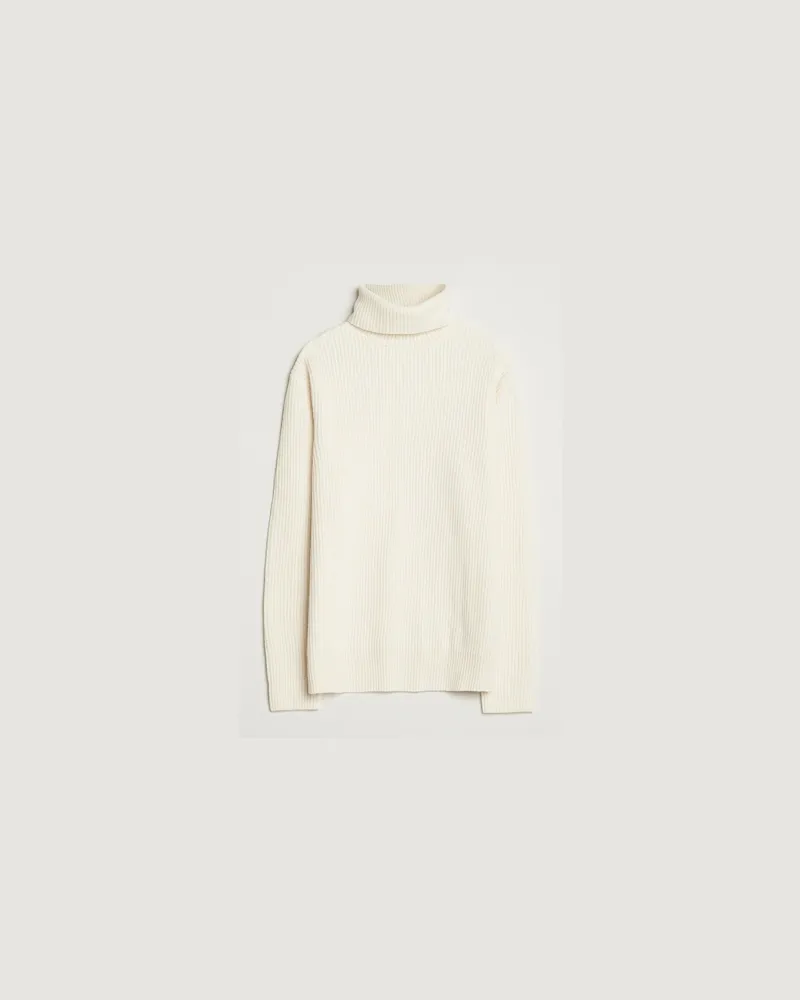 LES DEUX Eddie Wool Rib Rollneck Ivory Weiß