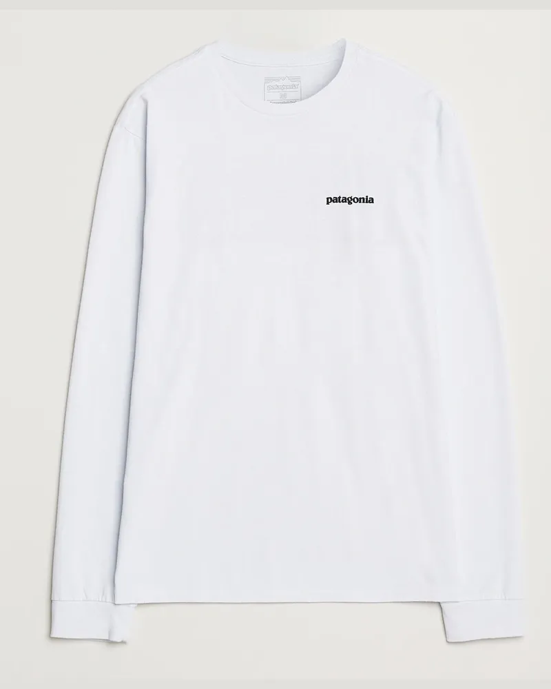 Patagonia P-6 Logo Responsibili LS T-Shirt White Weiß