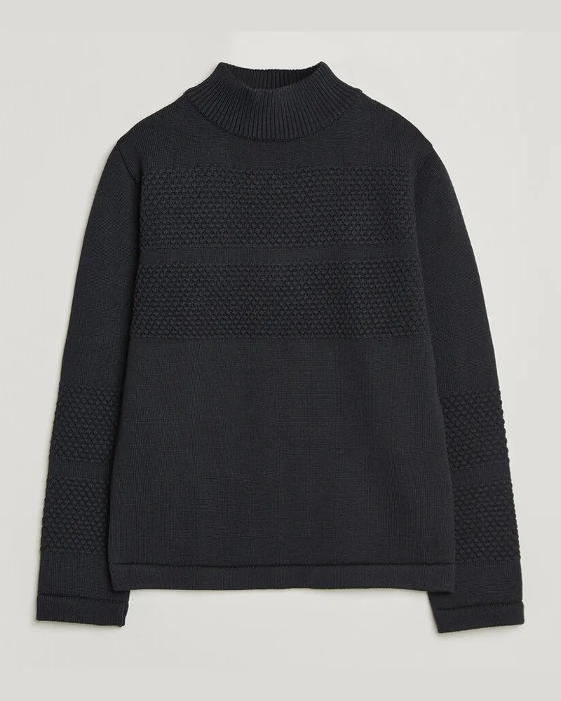 S.N.S Herning S.N Herning Fisherman High Neck Navy Blue Blau