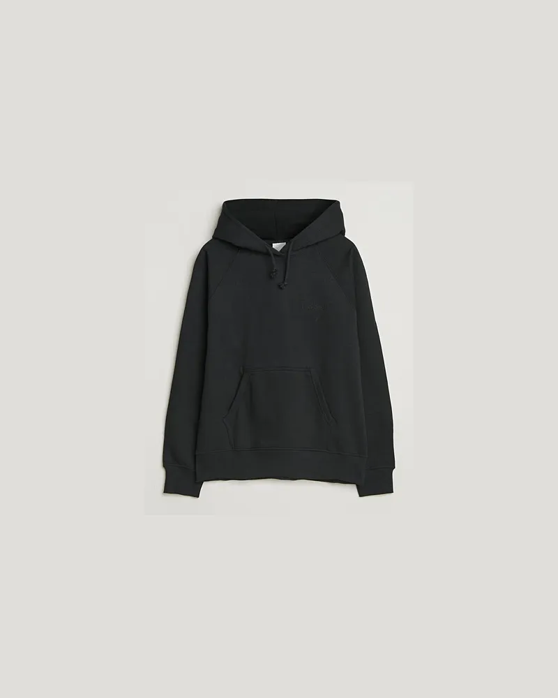 Nudie Jeans Gunde Logo Hoodie Black Schwarz