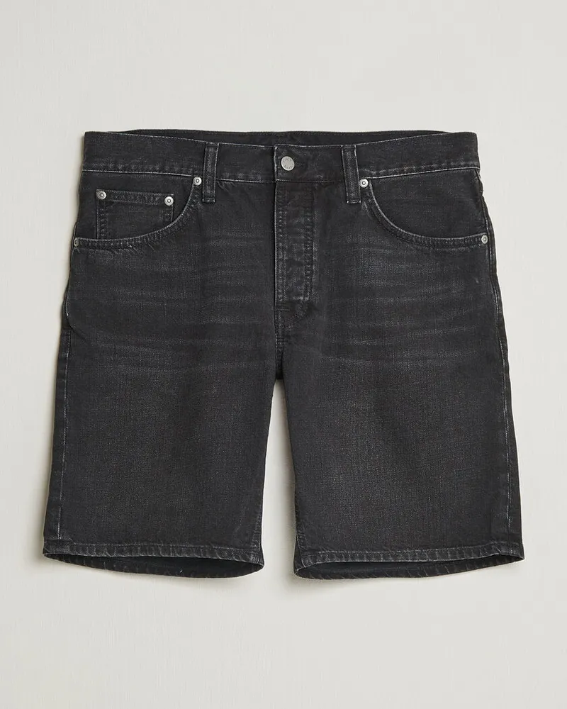 Nudie Jeans Seth Denim Shorts Dune Black Schwarz