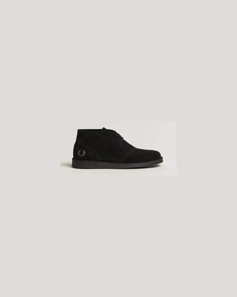 Fred Perry Hawley Suede Chukka Boot Black Schwarz