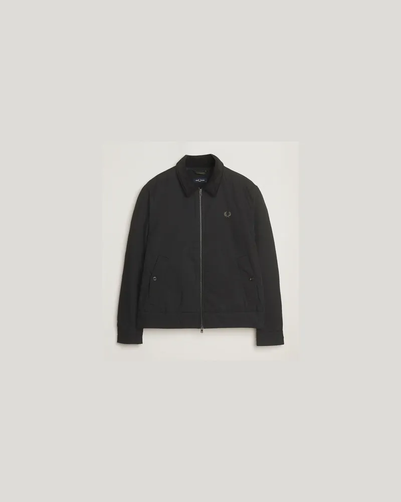 Fred Perry Cotton Light Padded Harrington Jacket Black Schwarz