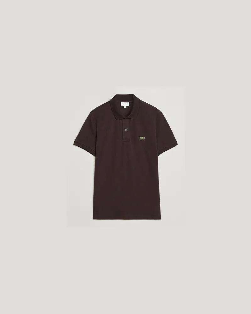 Lacoste Slim Fit Polo Piké Buffle Brown Braun