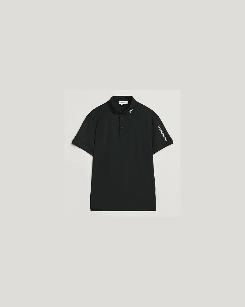 J.Lindeberg Tour Tech Polo Black Schwarz