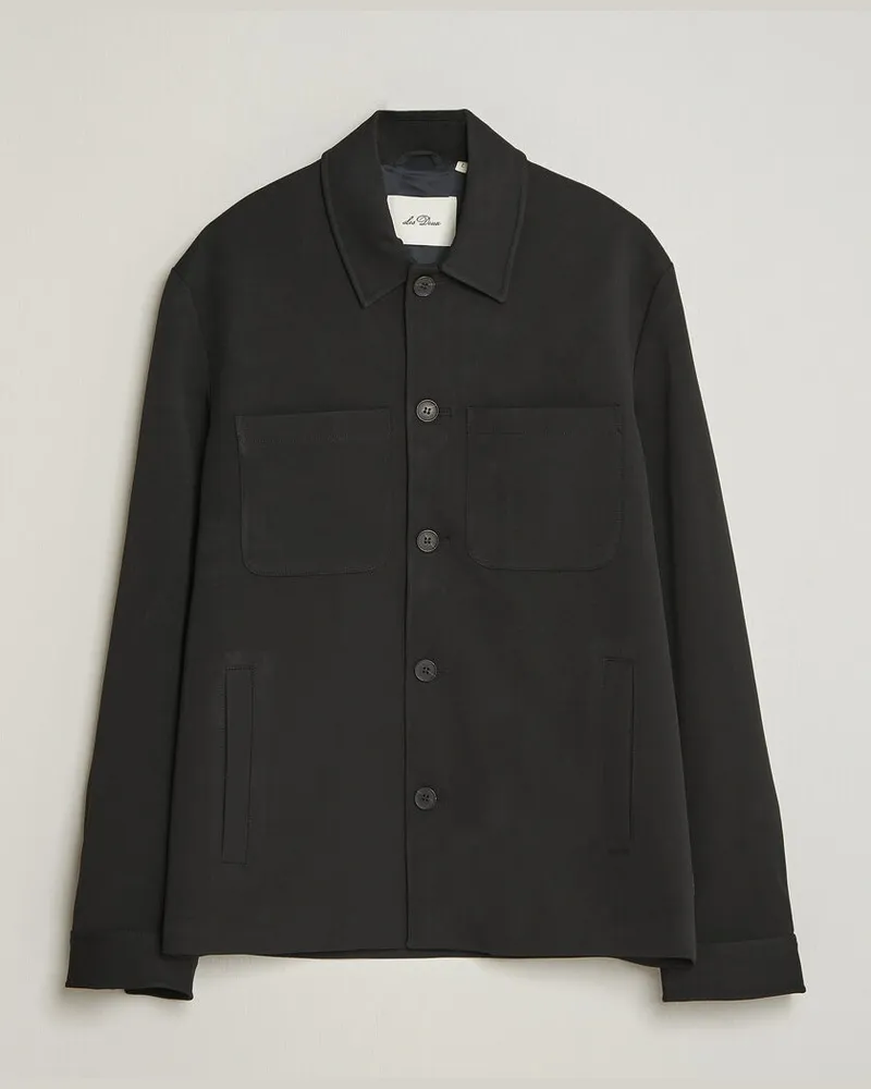 LES DEUX Marsielle Hybrid Jacket Black Schwarz