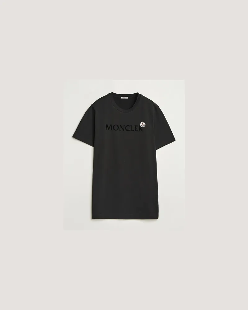Moncler Lettering Logo T-Shirt Black Schwarz