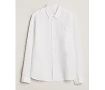 Regular Leinen Shirt Bright White