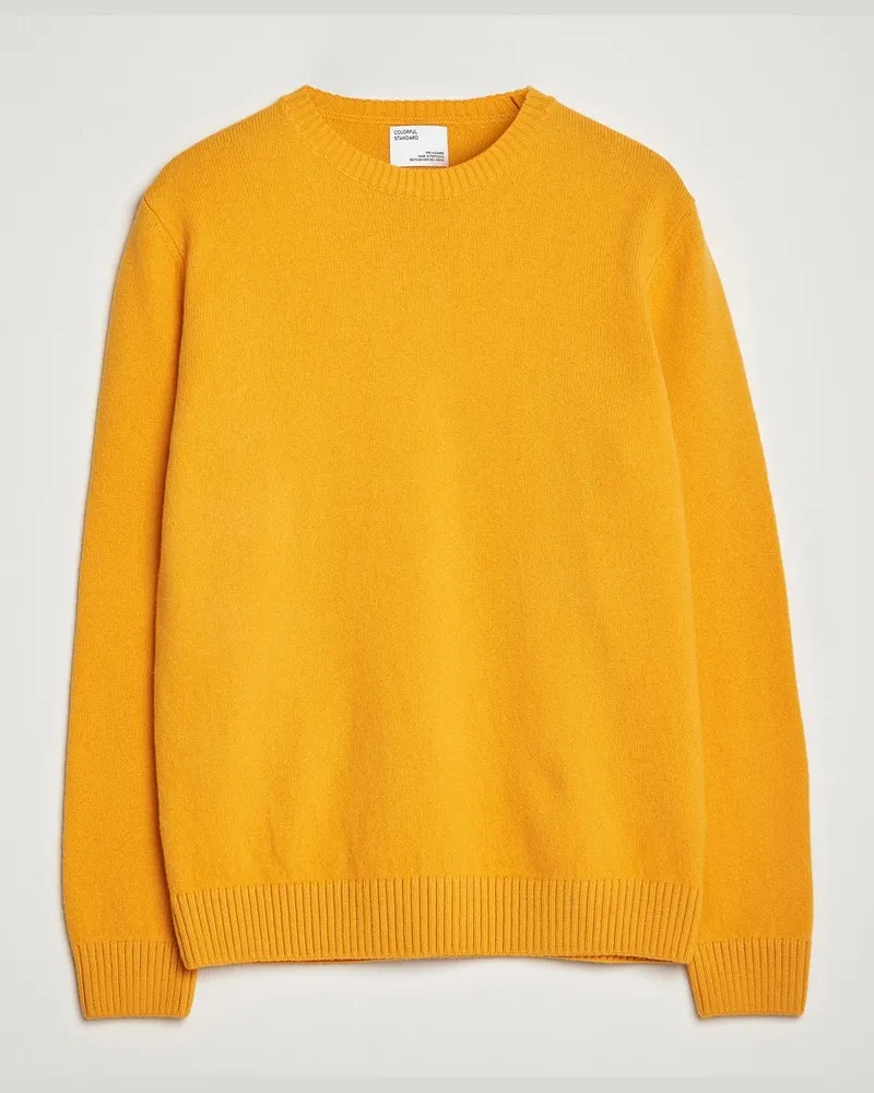 COLORFUL STANDARD Classic Merino Wool Crew Neck Burned Yellow Gelb