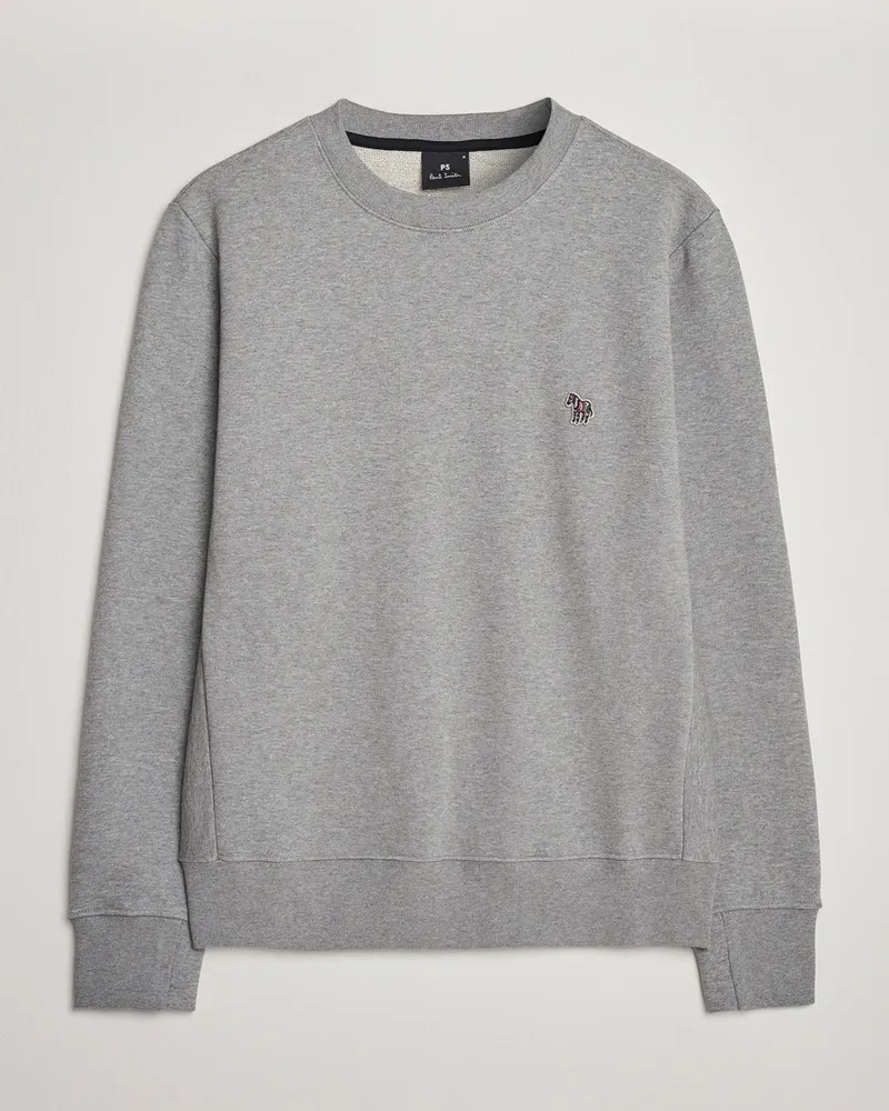 Paul Smith Zebra Organic Cotton Sweatshirt Grey Melange Grau