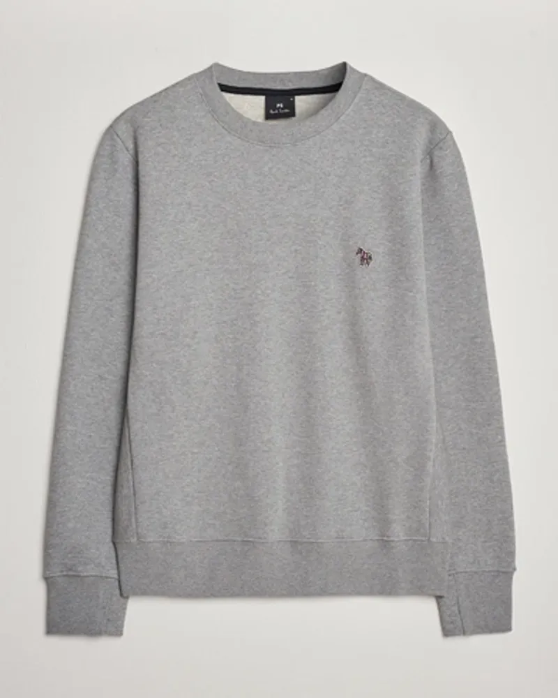 Paul Smith Organic Baumwoll Sweatshirt Grey Melange Grau