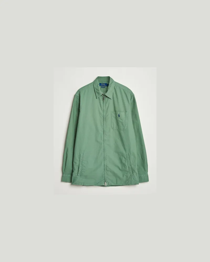 Ralph Lauren Garment Dyed Oxford Overshirt Fatigue Grün