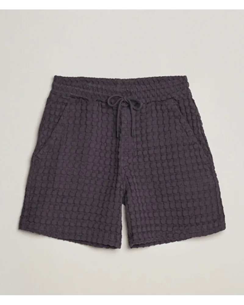 OAS Porto Waffle Shorts Nearly Black Schwarz