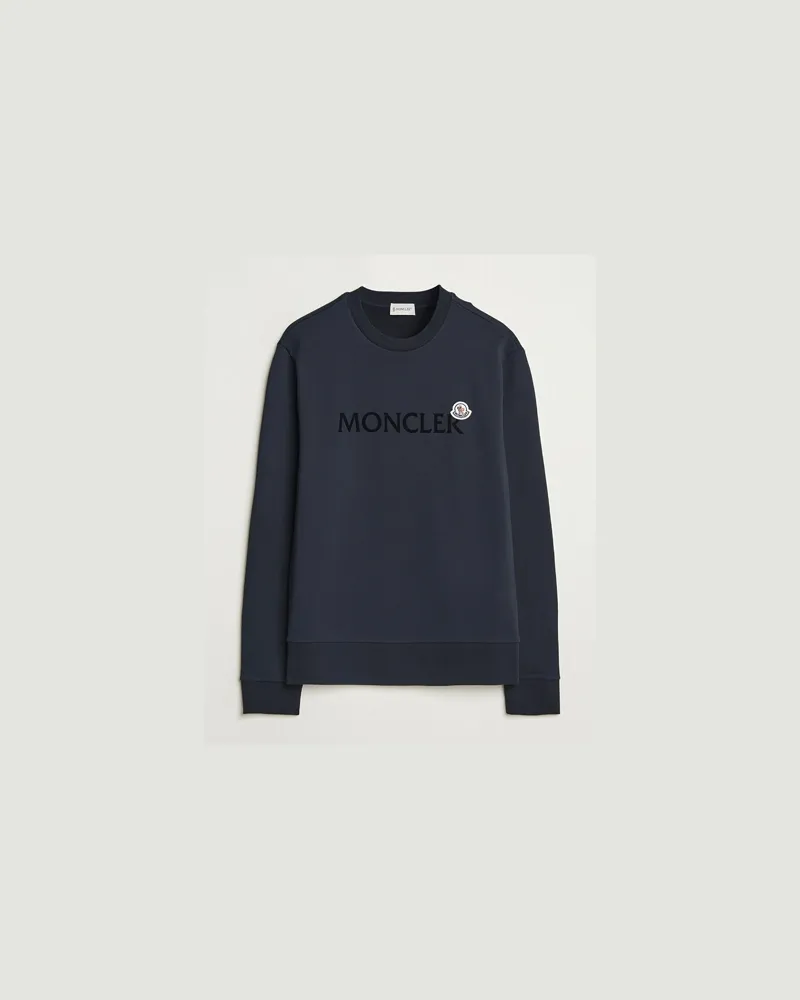 Moncler Lettering Logo Sweatshirt Navy Blau