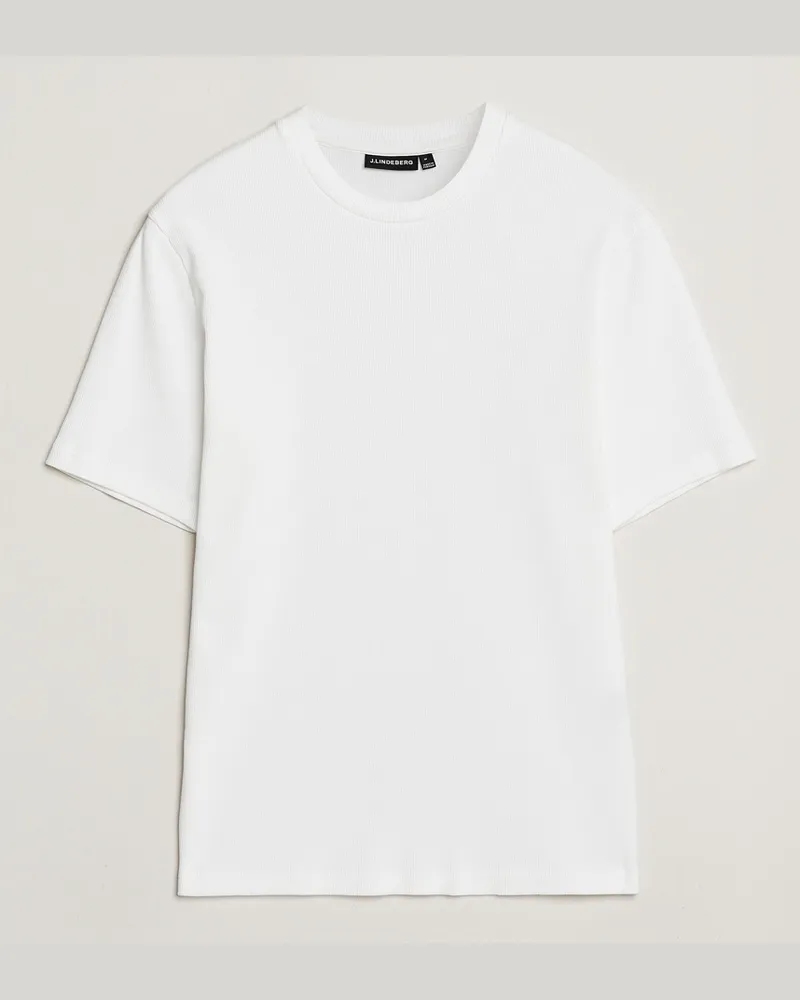 J.Lindeberg Rob Slim Rib T-Shirt White Weiß